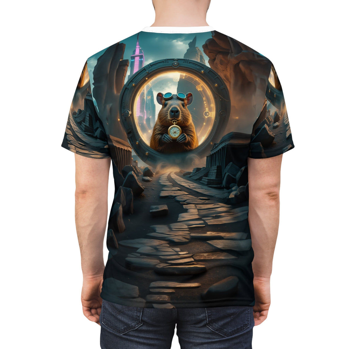 Time Traveler Capybara T-Shirt ⏳🌌 - ART OF ROYALS