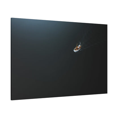 Tranquil Fishing Boat on Calm Waters – Minimalist Seascape - ART OF ROYALS