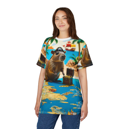Treasure Island Capybara – Pirate Adventure T-Shirt 🏴‍☠️🌊 - ART OF ROYALS