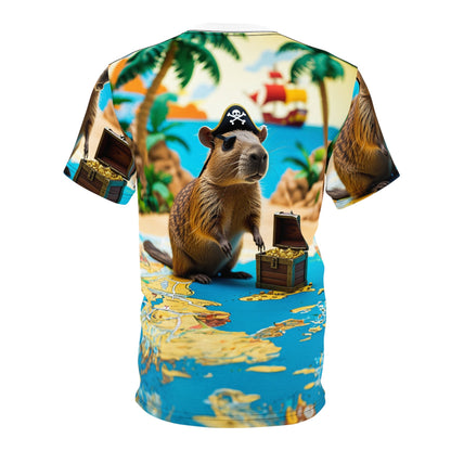 Treasure Island Capybara – Pirate Adventure T-Shirt 🏴‍☠️🌊 - ART OF ROYALS