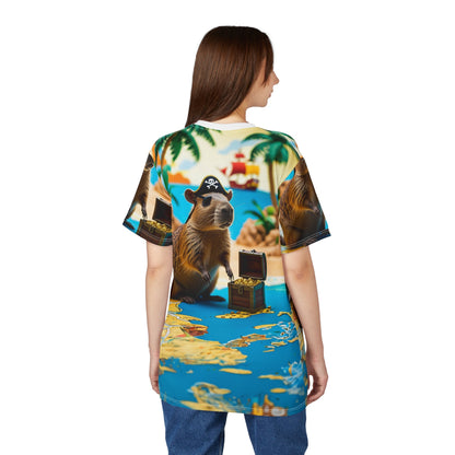 Treasure Island Capybara – Pirate Adventure T-Shirt 🏴‍☠️🌊 - ART OF ROYALS