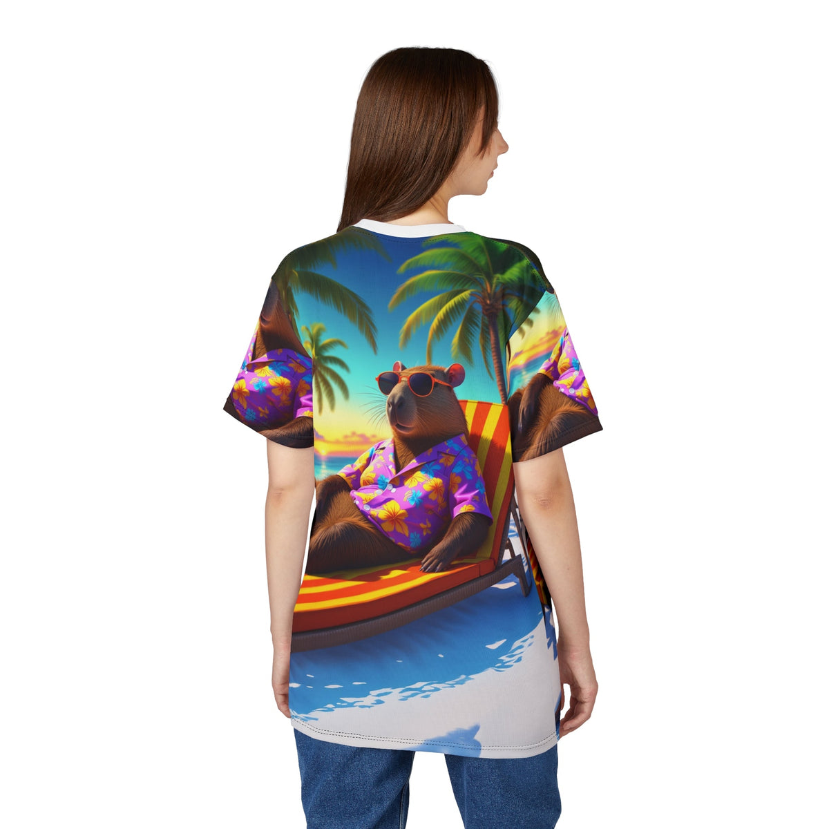Tropical Vibes - Relaxed Capybara on Vacation - ART OF ROYALS