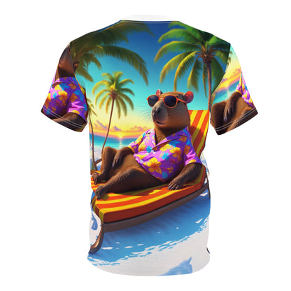 Tropical Vibes - Relaxed Capybara on Vacation - ART OF ROYALS