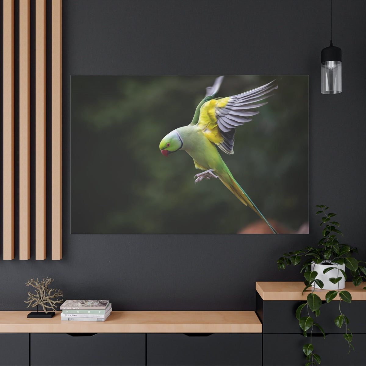 Vibrant Parakeet Canvas Wall Art – Wildlife Decor for Any Space - ART OF ROYALS