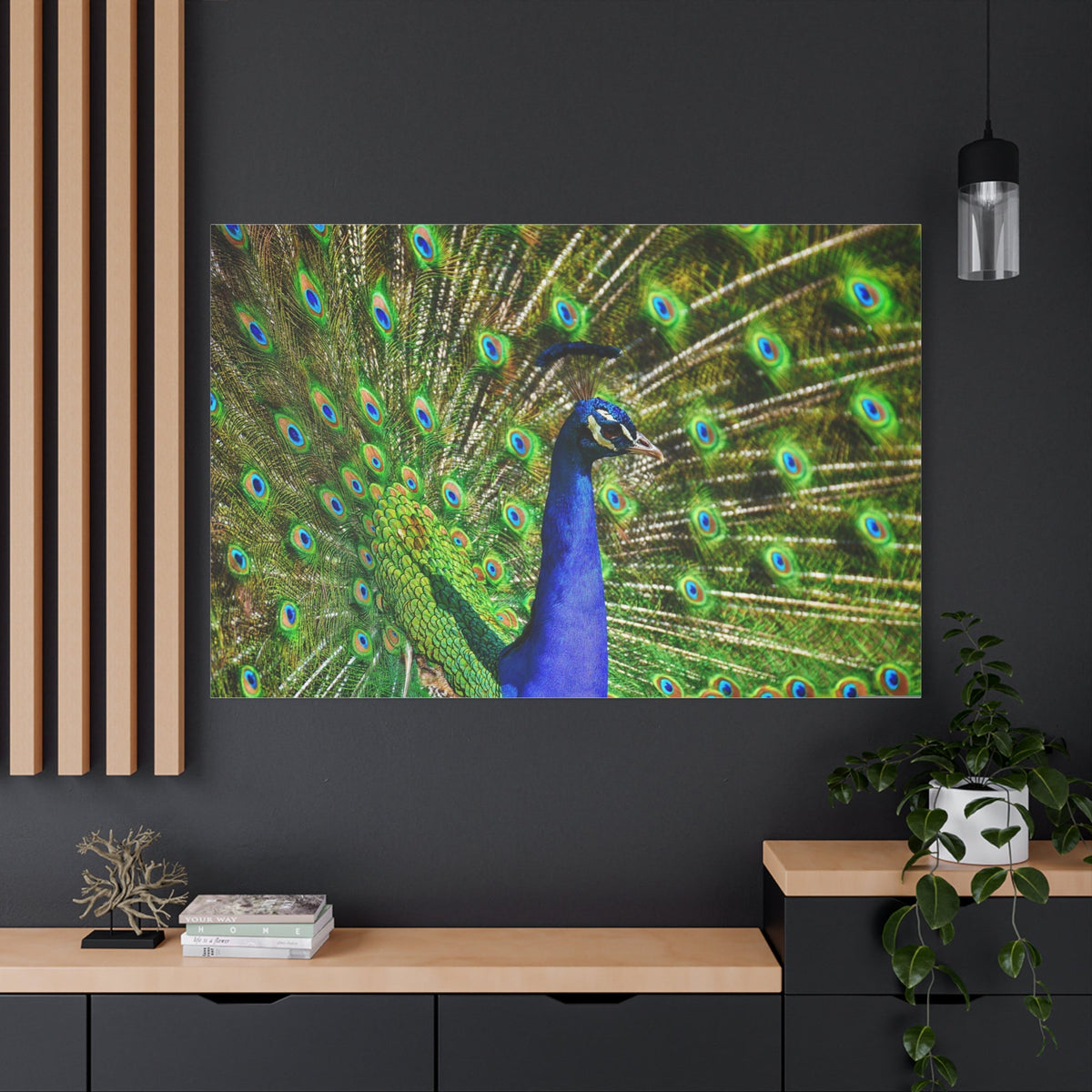 Vibrant Peacock Canvas Wall Art – Elegant Wildlife Decor for Modern Interiors - ART OF ROYALS