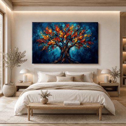 Vibrant Soul Tree Canvas Wall Art – Colorful Abstract Tree of Life Decor - ART OF ROYALS