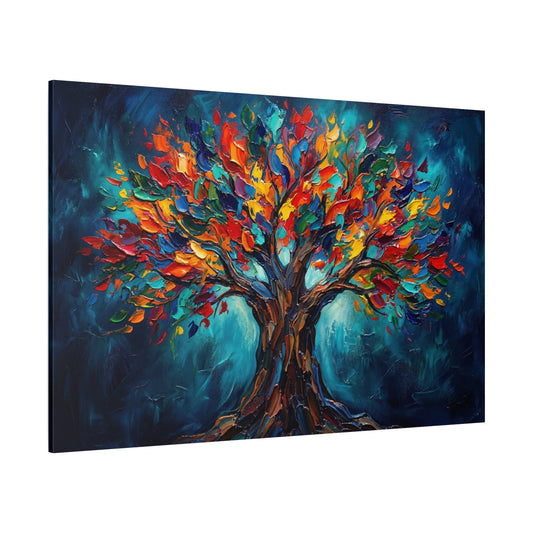 Vibrant Soul Tree Canvas Wall Art – Colorful Abstract Tree of Life Decor - ART OF ROYALS
