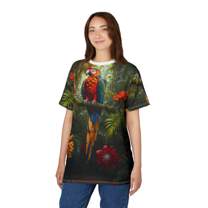 Vibrant Tropical Parrot T-Shirt - ART OF ROYALS