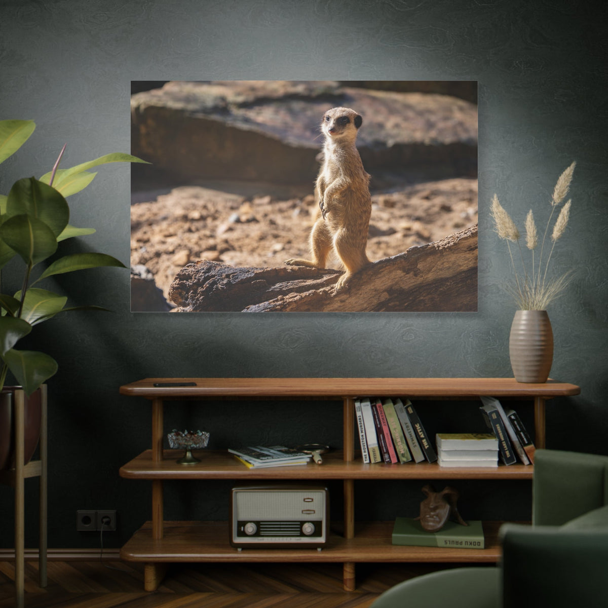 Vigilant Meerkat – A Striking Portrait of Nature’s Watchful Guardian - ART OF ROYALS
