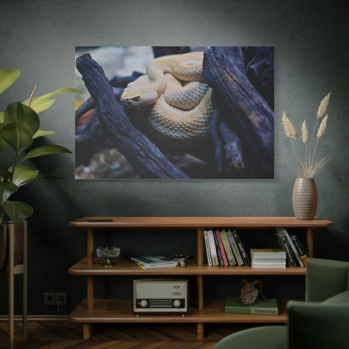 Western Diamondback Rattlesnake Canvas Wall Art – Luxury Desert Wildlife Photography Print - ART OF ROYALS