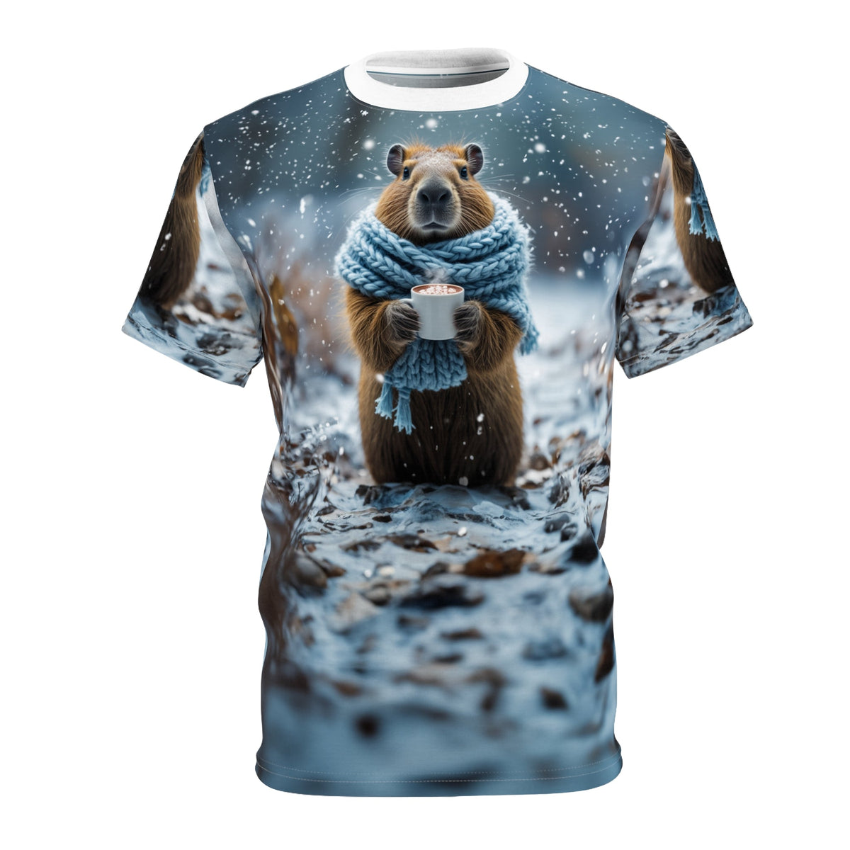 Winter Chill – Cozy Capybara T-Shirt - ART OF ROYALS