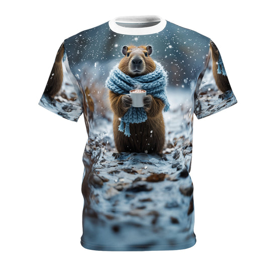 Winter Chill – Cozy Capybara T-Shirt - ART OF ROYALS