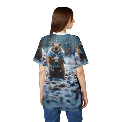 Winter Chill – Cozy Capybara T-Shirt - ART OF ROYALS