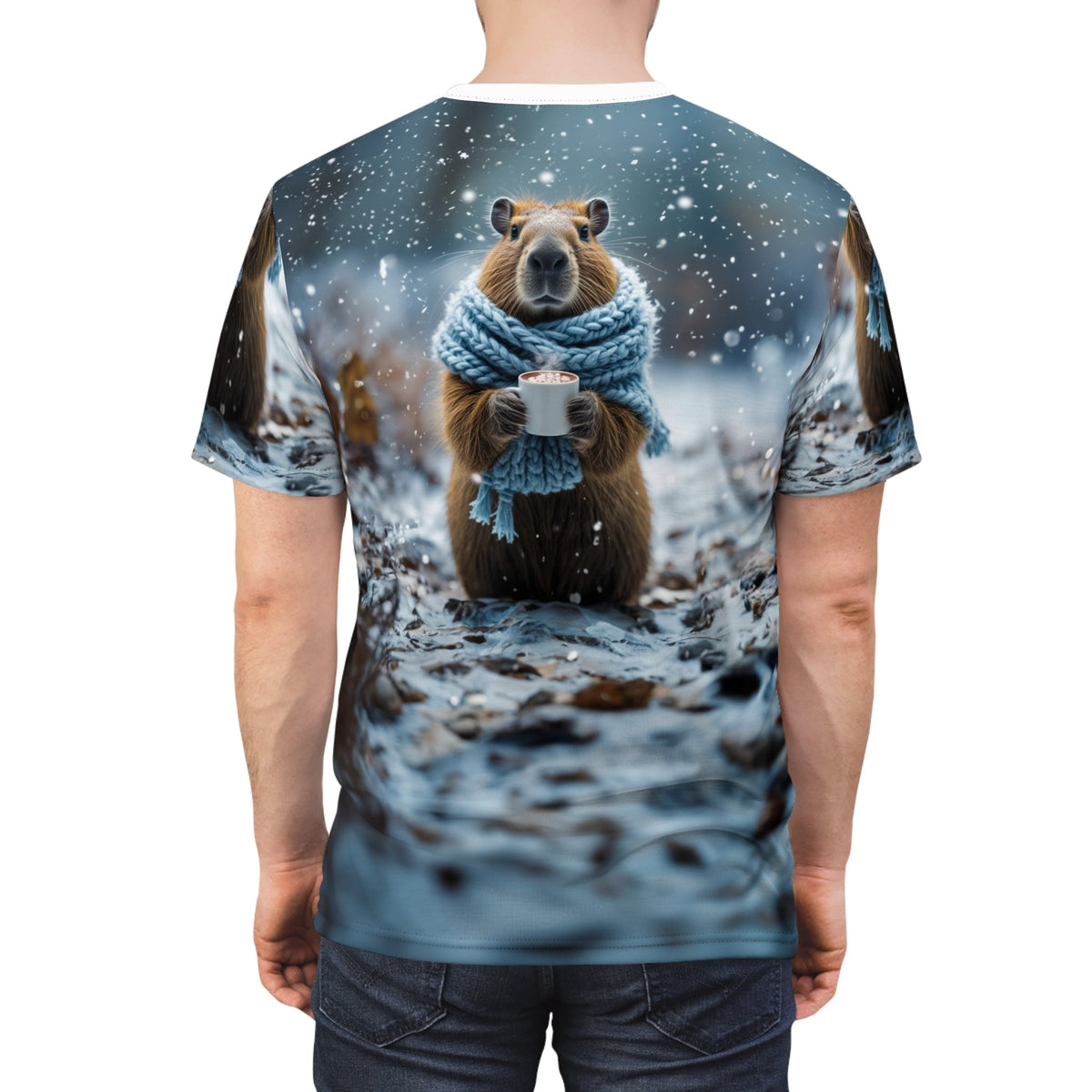 Winter Chill – Cozy Capybara T-Shirt - ART OF ROYALS