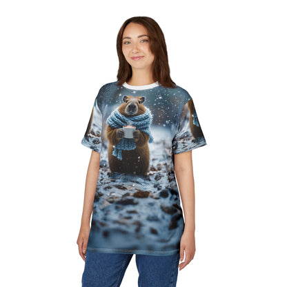 Winter Chill – Cozy Capybara T-Shirt - ART OF ROYALS