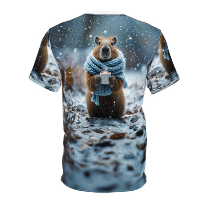 Winter Chill – Cozy Capybara T-Shirt - ART OF ROYALS