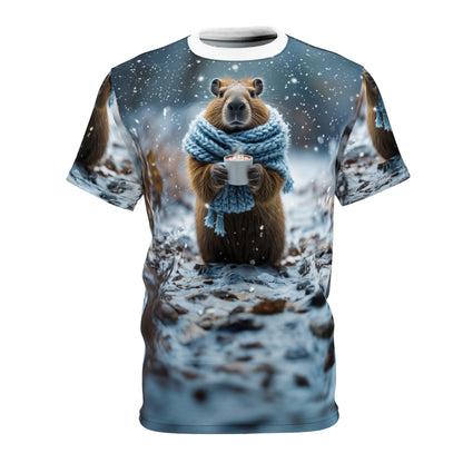 Winter Chill – Cozy Capybara T-Shirt - ART OF ROYALS